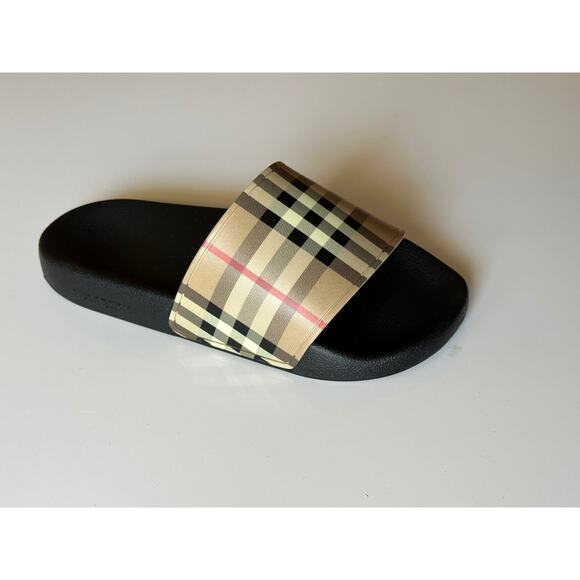 Burberry Vintage Check Archive Beige Slide Sandals 12 US (45 Euro) 8023965 NIB - Picture 8 of 10